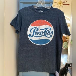 SAVVY Vintage Style Pepsi-Cola Blue Tee Size Boys S